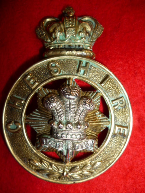 A Bi-Metal Victorian Glengarry Badge to the Cheshire Regiment